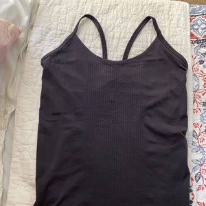 Patagonia black tank top with built in bra.